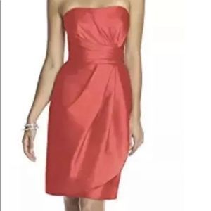 Alfred Sung strapless Oranges Cocktail Dress 6